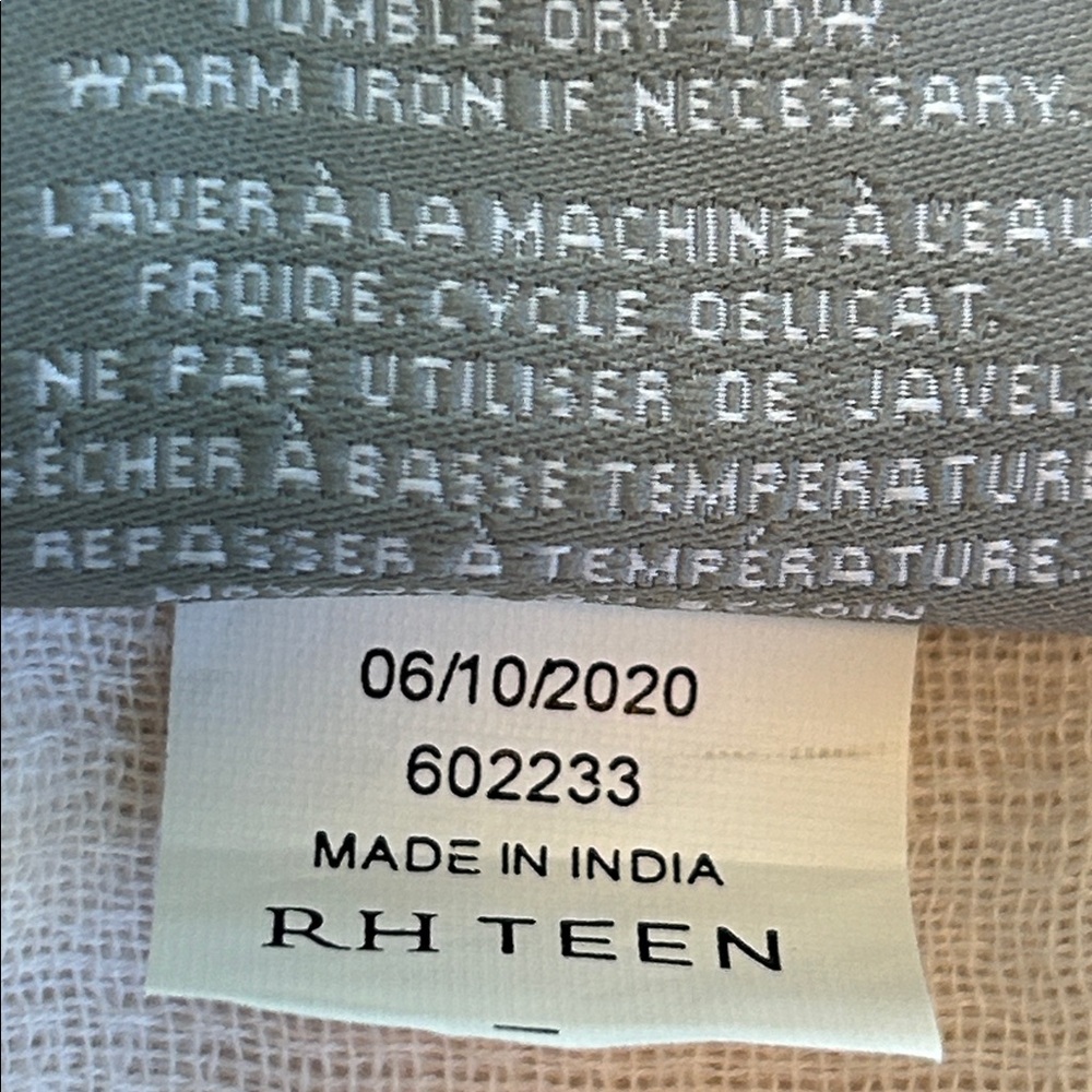 RH TEEN Tattered & Ruffled Posy Pink Gauze Euro Sham Restoration Hardware - Picture 9 of 12